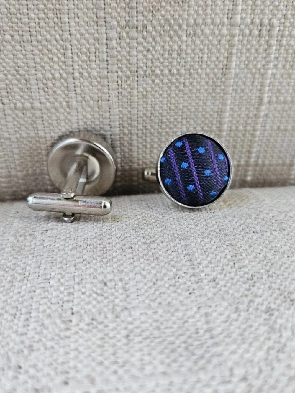 Blue Tone Cufflinks Men Fashion Jewelry Dress Shirt Cuff Links Stud Unbranded